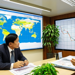 **

"Vietnamese government officials collaborating on sustainable development policies, focusing on environmental protection and renewable energy initiatives. Modern office setting with charts displaying economic growth alongside environmental data. Emphasize collaboration and forward-thinking solutions."

**