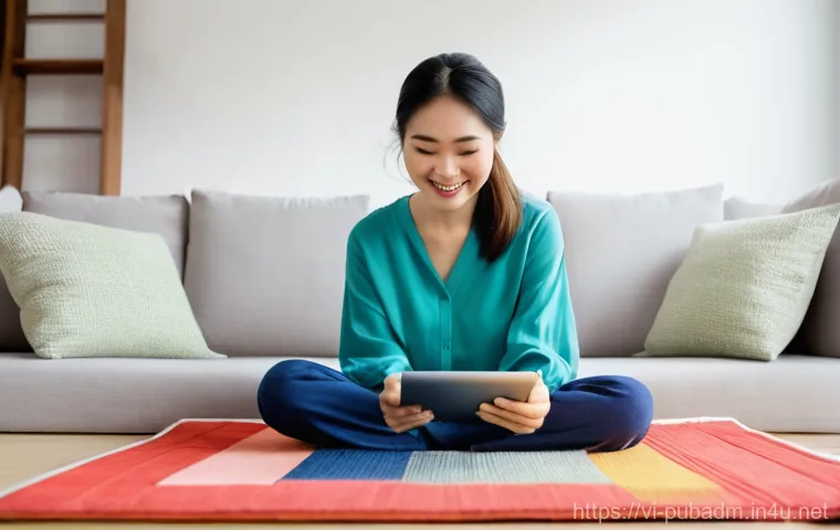 공공행정과 공공서비스 혁신 - **Prompt:** A serene and brightly lit living room in a modern Vietnamese home. A contented Vietnames...