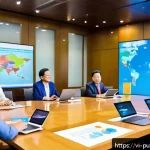 공공행정의 정책 의사결정 - A vibrant Vietnamese urban policy discussion scene featuring diverse government officials and commun...